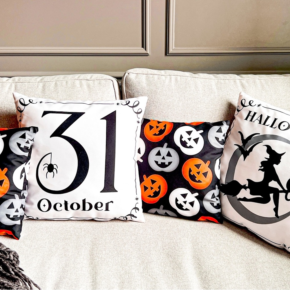 Halloween Throw Pillows - Set of 4